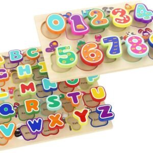 TOP BRIGHT Wooden Puzzles Alphabet Educational Toys for 1 Year Old Girl
