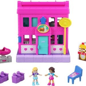 Polly Pocket Mattel Pollyville Diner, Multicolor Kit Toy Fun Kids