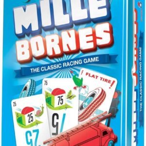 Mille Bornes Card Game in Colorful Tin Kit Toy Fun