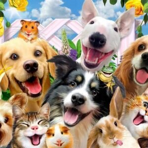 1000PCS Dogs Jigsaw Puzzles for Kids Adults - Intellectual Educational Game Gift