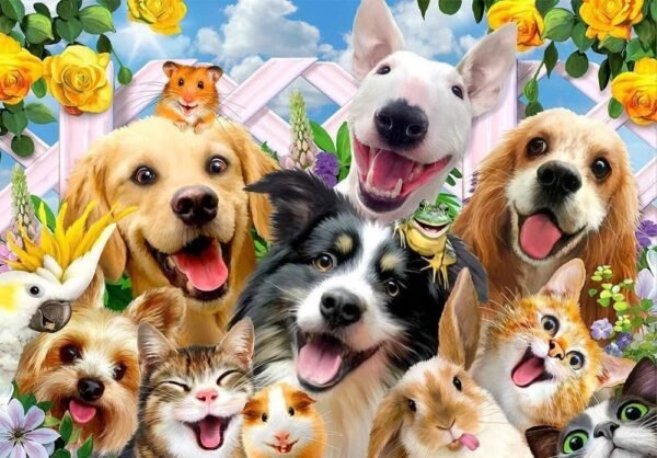 1000PCS Dogs Jigsaw Puzzles for Kids Adults - Intellectual Educational Game Gift