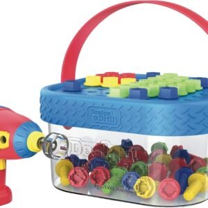 Educational Insights Design & Drill Bolt-It Bucket, Portable, Travel Friendly Drill Toy