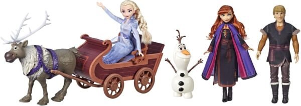 Disney Frozen Sledding Adventures Doll Pack, Includes Elsa, Anna, Kristoff, Olaf, and