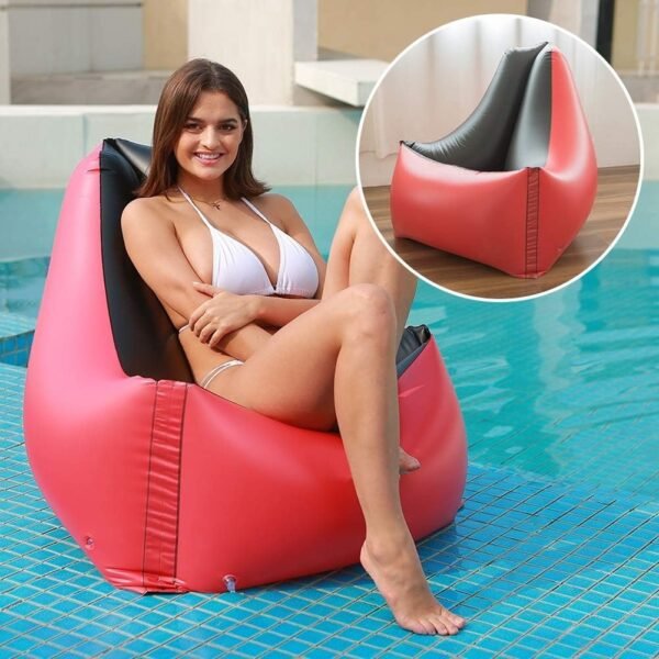 Zcaukya Inflatable Pool Float Lounger, Ride On Swimming Pool Floating Couch, Inflatable