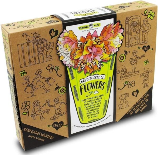 Renegade Made Random Acts of Flowers KIT Paper Art for Kids. Fun