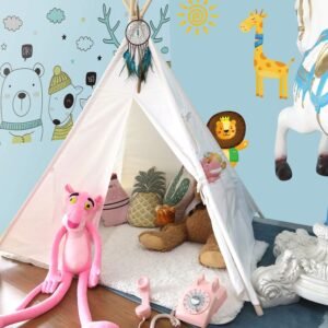 Anpro Kids Teepee Tent for Kids - Toddler and Baby Tipi Tent