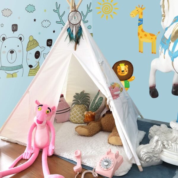 Anpro Kids Teepee Tent for Kids - Toddler and Baby Tipi Tent