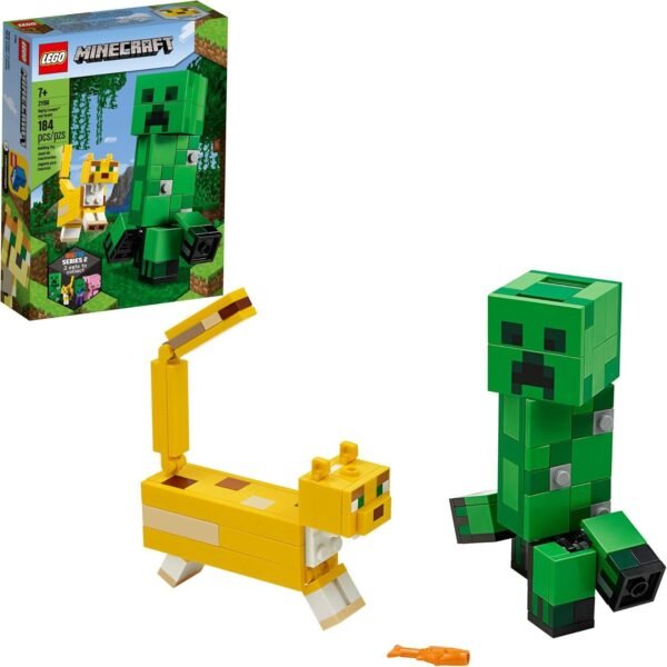 LEGO Minecraft Creeper BigFig and Ocelot Characters 21156 Buildable Toy Minecraft Figure