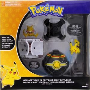 Pokemon Throw N Pop Ultimate Pokeball Battle Set - Pokemon Toy Pikachu,