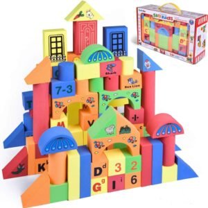 FUN LITTLE TOYS 108 PCs Foam Building Blocks for Kids, EVA Foam