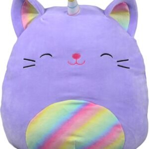Squishmallows Kellytoy Cienna The 16 Inch Purple Rainbow Caticorn Plush Stuffed Animal