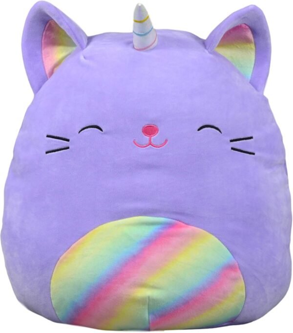Squishmallows Kellytoy Cienna The 16 Inch Purple Rainbow Caticorn Plush Stuffed Animal