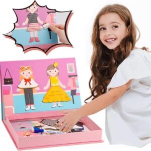 Mini Tudou Educational Magnetic Puzzle Toys DIY Dressup Clothes for Toddler Drawing