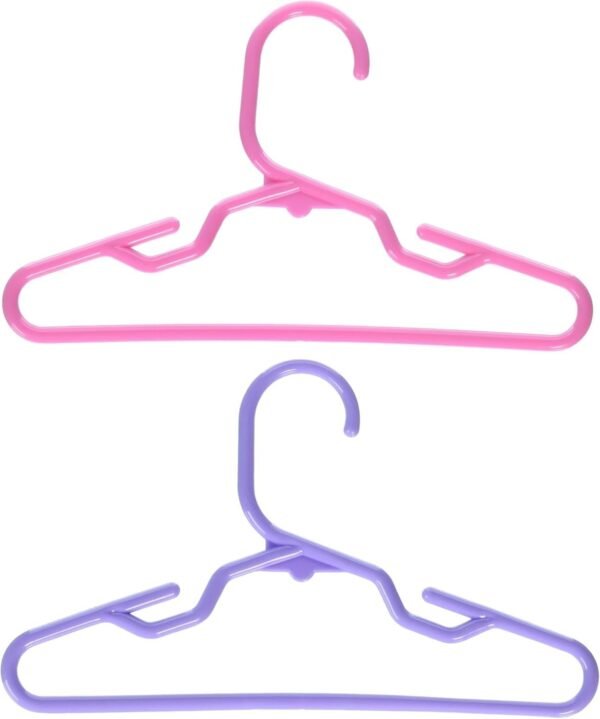Doris Boutique Doll Hangers Set of 24 Plastic Hangers 12 Pink and