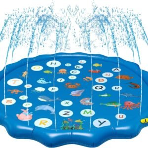 Arfbear Splash Pad for Toddlers, Sprinkler for Kids Summer Outdoor Water Party