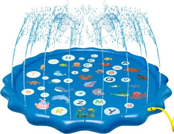 Arfbear Splash Pad for Toddlers, Sprinkler for Kids Summer Outdoor Water Party