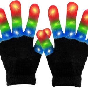 WEICHUANGXIN LED Gloves, Light Up Gloves Finger Lights 6 Modes Flashing LED