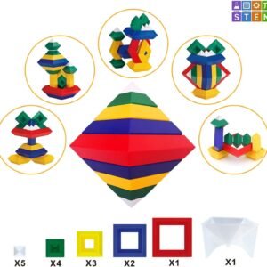 OUBANG Building Block Toys STEM Stacking Blocks Set,3D Puzzle Toys Creative Educational
