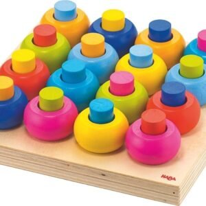 HABA Palette of Pegs - 32 Piece Wooden Pegging & Arranging Game