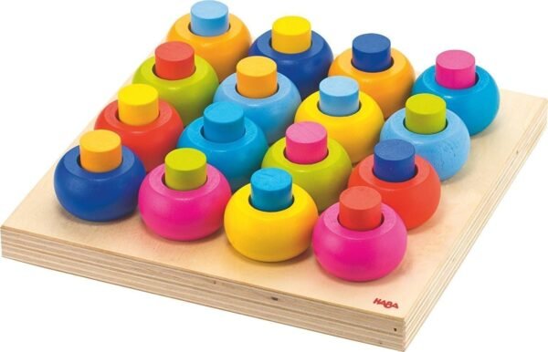 HABA Palette of Pegs - 32 Piece Wooden Pegging & Arranging Game