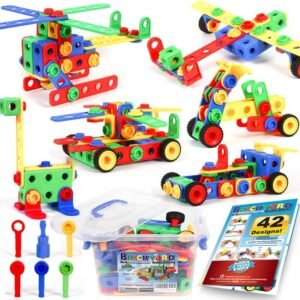 163 Piece STEM Toys Kit, Educational Construction Engineering Building Blocks Learning Set
