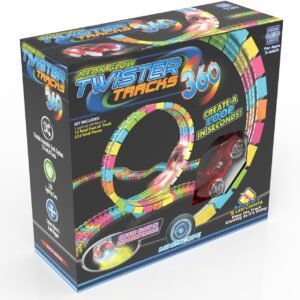 Mindscope Twister Tracks Trax 360 Loop 13 feet of Neon Glow in