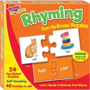 Trend Enterprises Rhyming Fun-to-Know Puzzle Kit Toy Fun Kids Pack