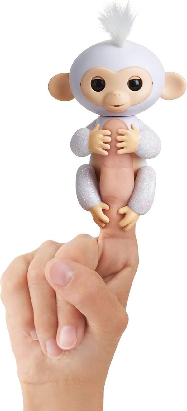 Fingerlings Glitter Monkey - Sugar White Glitter - Interactive Baby Pet -