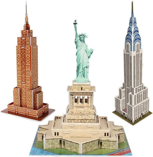 CubicFun 3D Puzzle for Mini Kids New York Cityline Landmark Architecture Building