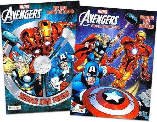 Marvel Mighty Avengers Coloring and Activity Book Set 2 Books ~ 96