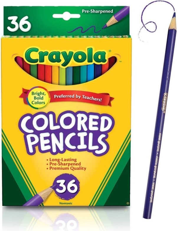 Crayola Colored Pencils Set, School Supplies, Presharpened, 36 Count Kit