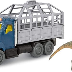 Terra by Battat T-Rex Transport Toy Dinosaur & Toy Truck with Lights,