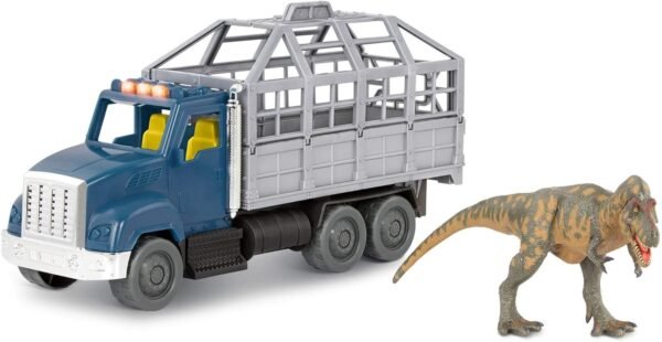 Terra by Battat T-Rex Transport Toy Dinosaur & Toy Truck with Lights,