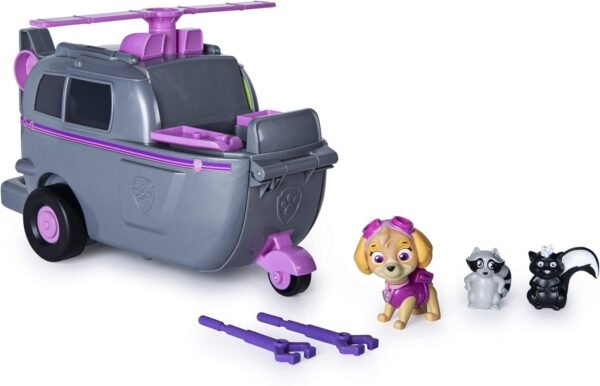 Paw Patrol, Skyes Ride N Rescue, 2-in-1 Transforming Playset and Helicopter, for