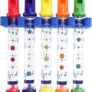 TOYMYTOY 5pcs Bath Water Flutes Toy Colorful Water Whistling Bath Tub Tunes