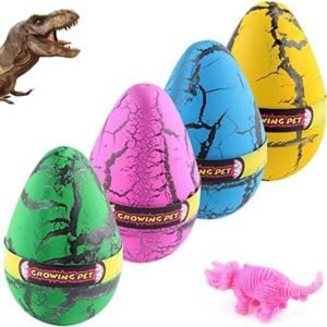 YKLWORLD Hatching Growing Dinosaur Toys, Magic 4 Pack Large Size Grow Dinosaurs