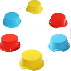 Milliard Kids Stepping Balance Buckets 6-Pack with Anti-Skid Pads, Stackable Gross Motor,