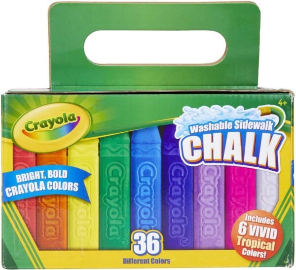 Crayola Washable Sidewalk Chalk, Outdoor Toy, Gift for Kids, 36 Count