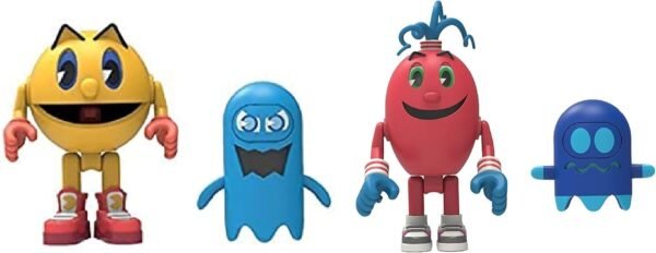 KNEX Pac-Man 2 Mini Figures Pacman and Spiral with 2 Ghosts Series
