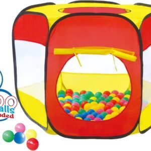 POCO DIVO 100-Ball Pit Play Tent Popup Hexagon Mesh Playpen Toddler Birthday