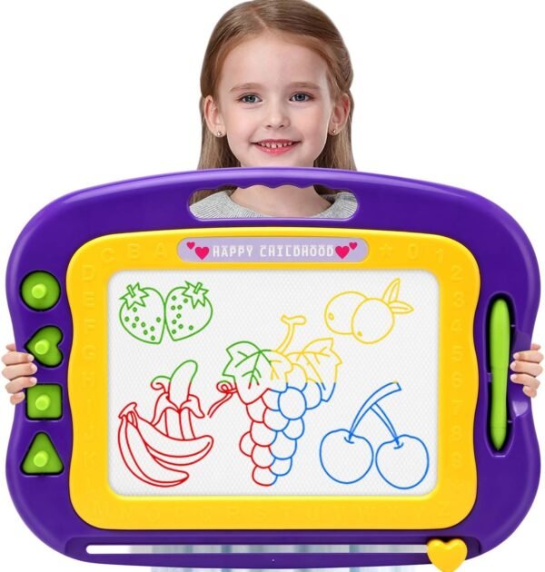 Wellchild Magnetic Drawing Board,Toddler Toys for Girls Boys 3 4 5 6
