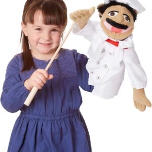 Melissa & Doug Chef Puppet With Detachable Wooden Rod for Animated Gestures