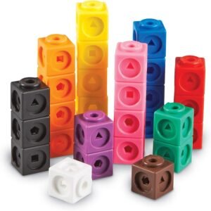 Learning Resources Mathlink Cubes, Homeschool, Educational Counting Toy, Math Cubes, Early Math