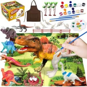 42Pcs Dinosaur Painting Kit for Kids Crafts and Arts Set, Paint Your
