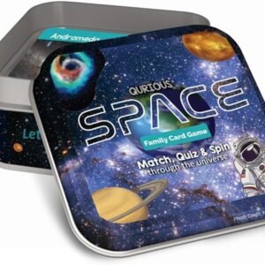 Qurious Space STEM Flash Card Game Explore, Match, Quiz & Spin Through