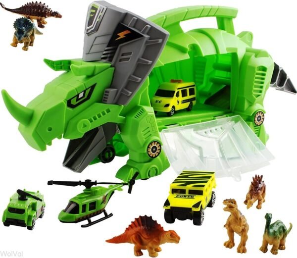 WolVol Perfect Dinosaur Storage Carrier for Your Dinosaurs and Cars Includes Mini