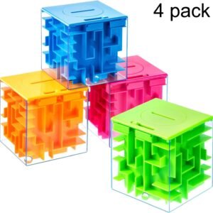 4 Pieces Money Holder Maze Puzzle Gift Box, A Fun Unique Way