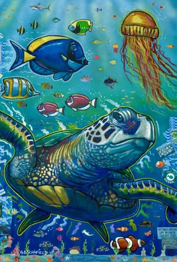 Save The Oceans - 1000 Piece Jigsaw Puzzle - Original Art by