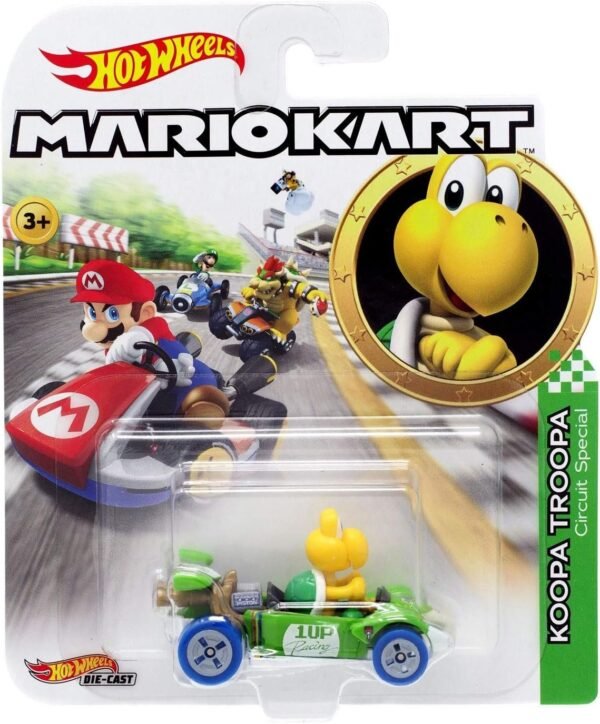 Hot Wheels Yellow Koopa Troopa Mariokart Character Car Diecast 164 Scale
