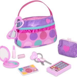 Play Circle by Battat Princess Purse Style Set Pretend Play Multicolor Handbag